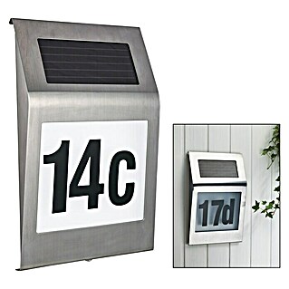 Portaferm Solar-Hausnummer (Edelstahl, Leuchtdauer: 12 h)