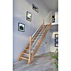 Starwood Raumspartreppe Mykonos (Breite: 81 cm, Eiche, Geschosshöhe: 280 cm, Gerade, Montageseite Geländer: Rechts, Geländer Holz/Edelstahl weiß, Ohne Setzstufen) | BAUHAUS