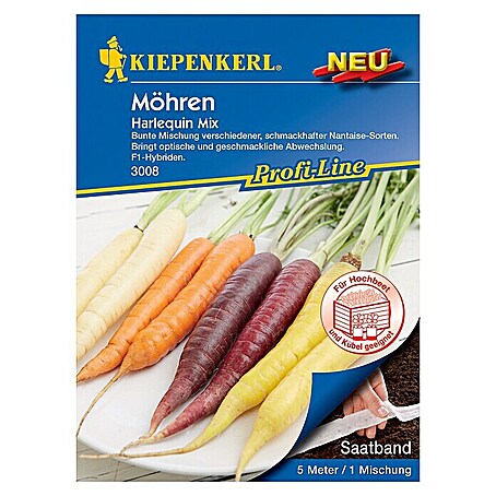 Kiepenkerl Profi-Line Gemüsesamen Möhre (Harlequin Mix, Daucus carota, Erntezeit: Juni)
