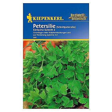 Kiepenkerl Kräutersamen Petersilie (Petroselinum crispum, Saatzeit: März, Erntezeit: Juni)