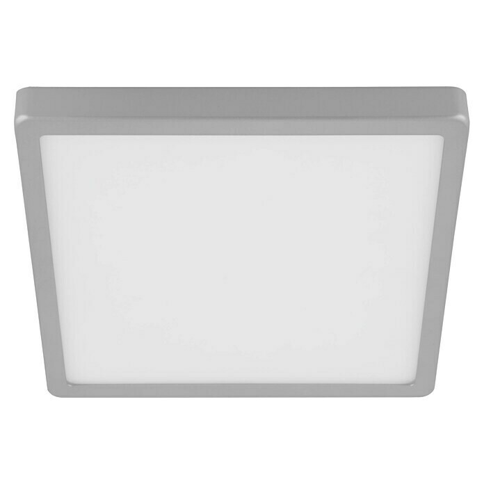 Eglo LED-Deckenleuchte (L x B x H: 28,5 x 28,5 x 2,8 cm, Silber, Warmweiß, Eckig) | BAUHAUS