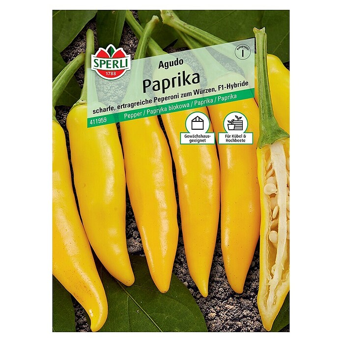 Sperli Gemüsesamen Paprika (Agudo F1, Capsicum annuum, Erntezeit: Juli) | BAUHAUS