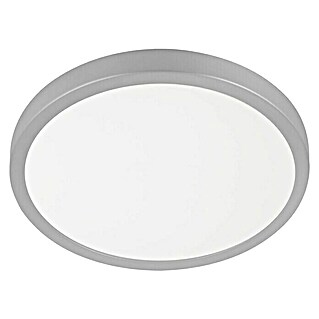 Eglo LED-Deckenleuchte (L x B x H: 28,5 x 28,5 x 2,8 cm, Silber, Warmweiß, Rund)