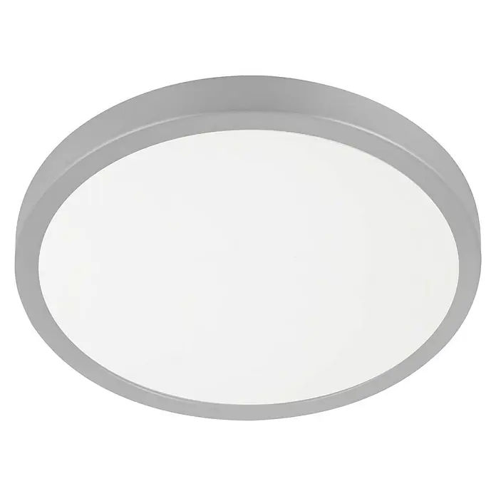 Eglo LED-Deckenleuchte - L x B x H: 28,5 x 28,5 x 2,8 cm, Silber, Warmweiß, Rund - Runde Deckenleuchte mit einem schlichten Design, ideal für moderne Innenräume. Das Licht sorgt für eine angenehme Atmosphäre.