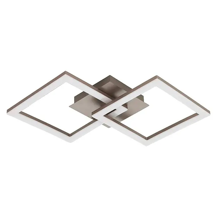 Eglo LED-Deckenleuchte - L x B x H: 52,5 x 31 x 6,5 cm, Warmweiß - Moderne Deckenleuchte mit quadratischem Design.