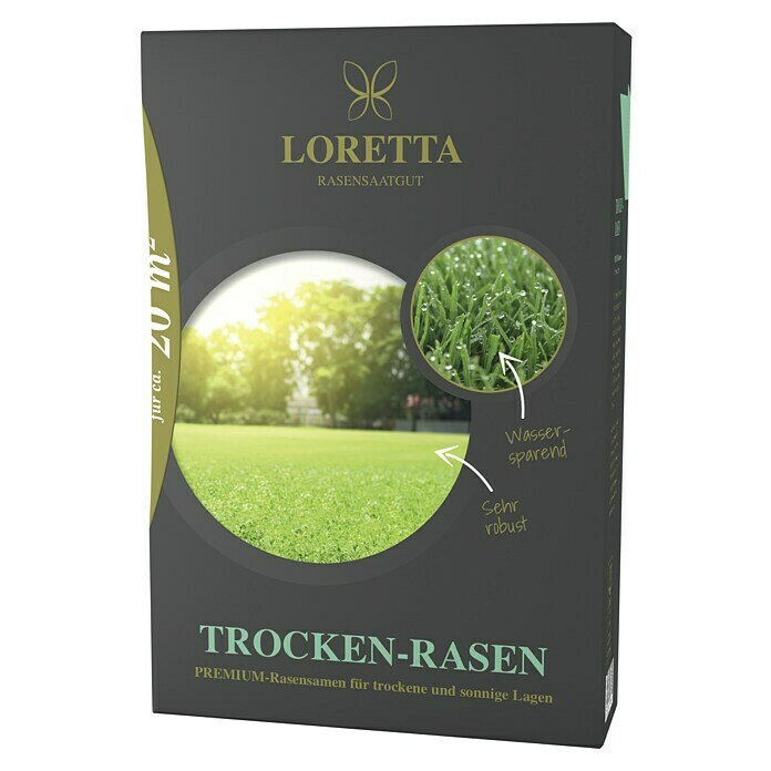 Loretta Rasensamen Trockenrasen0,6 kg, 20 m² Diagonal View