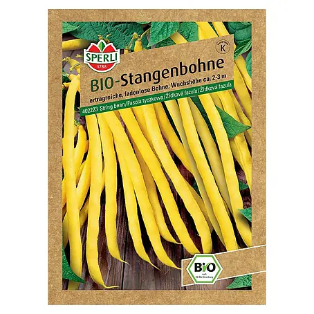 Sperli  Gemüsesamen BIO Stangenbohne gelb