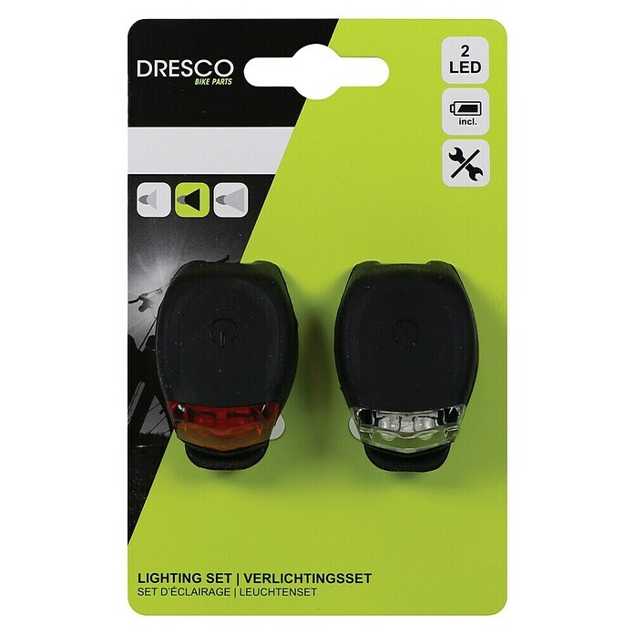 Dresco Set žarnic za kolo  (LED, Črna) | 2848 - Beleuchtung | BDDM - Fahrradartikel | BDD - Autozubehör | BD - Autozubehör | B - Werkz/Masch/Maschzubeh/Auto | BAUHAUS