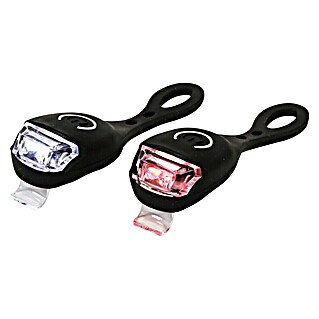 Dresco Fietsverlichtingsset LED Super Bright (Led, Zwart/Rood/Wit)