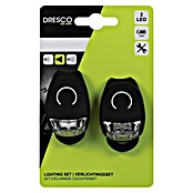 Dresco Fietsverlichtingsset LED Super Bright (Led, Zwart/Rood/Wit) | BAUHAUS