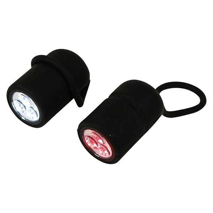 Dresco Fietsverlichtingsset Siliconen 3 LED’s (Led, Zwart/Rood/Wit) | BAUHAUS