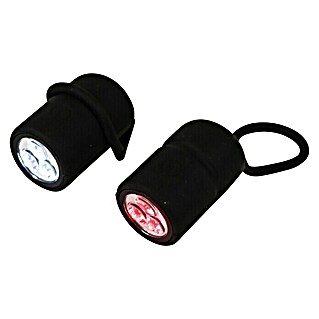 Dresco Fietsverlichtingsset Siliconen 3 LED’s (Led, Zwart/Rood/Wit)