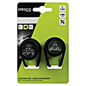Dresco Fietsverlichtingsset Siliconen 3 LED’s (Led, Zwart/Rood/Wit) | BAUHAUS
