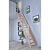 Starwood Raumspartreppe Buche 3000 (Breite: 60 cm, Buche, Material Handlauf: Edelstahl, Weiß, Montageseite Geländer: Links, Geschosshöhe: 279,5 cm) | BAUHAUS
