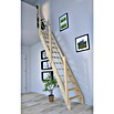 Starwood Raumspartreppe Fichte 3000 (Breite: 61 cm, Fichte, Material Handlauf: Edelstahl, Silber, Montageseite Geländer: Links, Geschosshöhe: 279,5 cm) | BAUHAUS