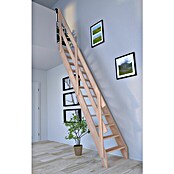 Starwood Raumspartreppe Buche 3000 (Breite: 60 cm, Buche, Holzgeländer zwei Querleisten, Geschosshöhe: 279,5 cm) | BAUHAUS