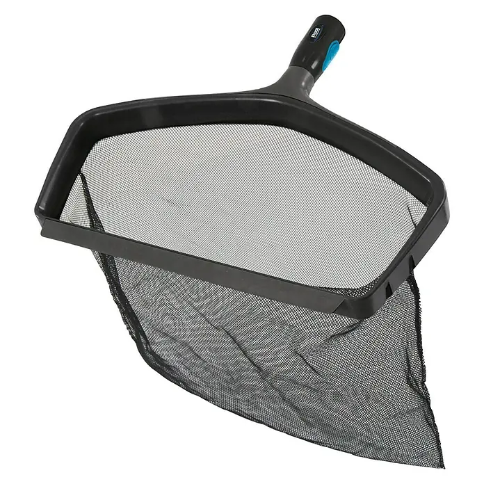 Steinbach Bodenkescher - Kunststoff, Schwarz - Poolkescher mit robustem Rahmen und feinem Netz zum Entfernen von Blättern und Schmutz aus dem Schwimmbad. Praktisches Zubehör für die Poolreinigung.