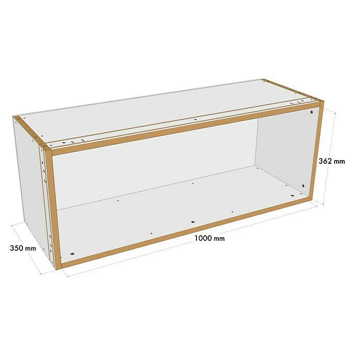 Knauf Wandnischen-Set XL100 x 36,2 cm, Holz Sketch