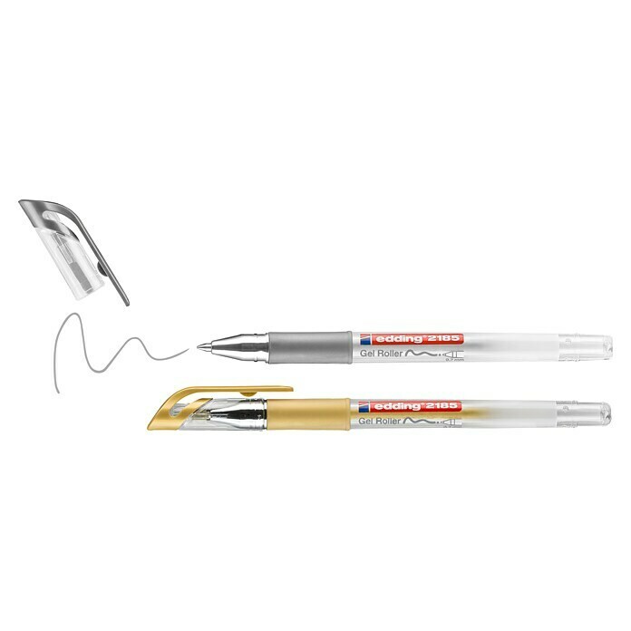 Edding Gelroller-Set2 Stk., Gold/Silber, 0,7 mm Diagonal View