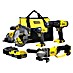 Stanley FatMax Set taladro percutor de batería + atornillador + amoladora + sierra SFMCK469M2-QW 