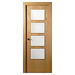 Pack puerta acristalada KNP Roble (72,5 x 203 cm, Derecha, Vidriera)