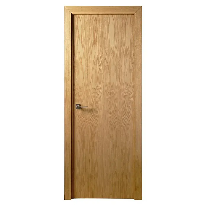 Solid Elements Pack puerta de interior KNP Roble - 82,5 x 203 cm, Apertura según normativa: Derecha, Roble, Alveolar - Elegante puerta de madera con manija moderna. La veta natural de la madera añade calidez y estilo a cualquier habitación. Perfecta para un hogar contemporáneo.