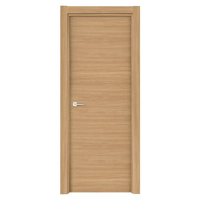Solid Elements Puerta interior Roble Clásico Liso - 72,5 x 203 cm, Derecha, Marrón, Maciza - Una elegante puerta de madera con un diseño moderno y un tirador de aspecto elegante, ideal para interiores con estilo.