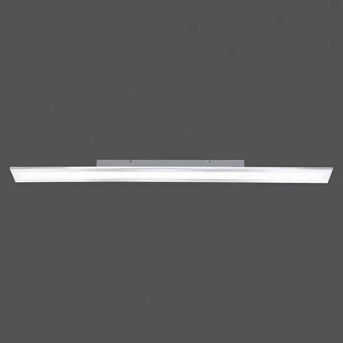 Paul Neuhaus LED-Panel Flag - 42 W, L x B x H: 60 x 60 x 8 cm, Weiß, Warmweiß - Lineare silberne LED-Wandleuchte mit heller weißer Leuchtfläche.