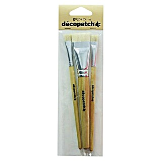 Décopatch Set de pinceles de manualidades Pura cerda (3 ud.)