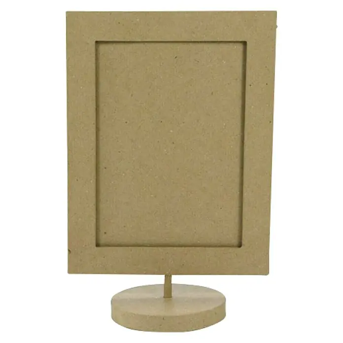 Décopatch Pieza decorativa Marco pie retrato - 1 ud., Cartón, 23 x 15 cm - Marco de fotos de madera con soporte. Ideal para exhibir fotos, obras de arte u otros proyectos creativos en tu escritorio o estantería.
