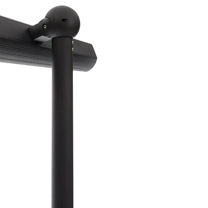Sunred Heizstrahler Royal Diamond - 2.500 W, Schwarz, Höhe: 210 cm - Detailaufnahme einer schwarzen Markisenhalterung, die Stabilität und Design vereint. Ideal für eine stilvolle und sichere Befestigung Ihrer Markise.