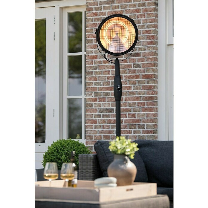 Sunred Calefactor halógeno Indus Standing 2100 (Altura: 210 cm, 2.100 W, Negro) | BAUHAUS