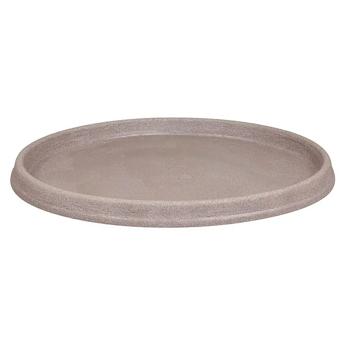 Geli Blumentopf-Untersetzer Marcella - Außenmaß (Ø x H): 55 x 4 cm, Kunststoff, Taupe - Ein runder Pflanztopfuntersetzer in Steinoptik. Ideal, um Ihre Pflanzen zu schützen und Ihrem Zuhause einen natürlichen Touch zu verleihen.