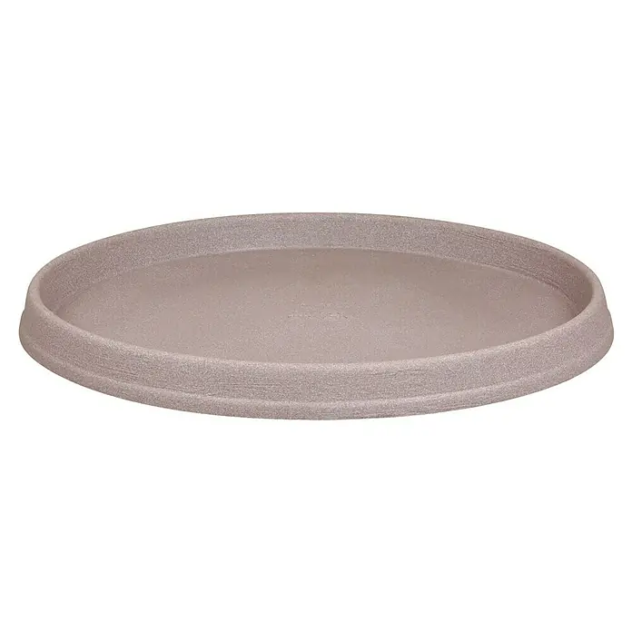 Geli Blumentopf-Untersetzer Marcella - Außenmaß (Ø x H): 63 x 5 cm, Kunststoff, Taupe - Aufnahme eines Untersetzers für Blumentöpfe in neutraler Farbe. Ideal, um Ihre Oberflächen vor Wasser zu schützen und gleichzeitig stilvoll auszusehen.