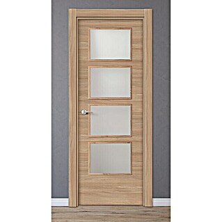 Pack puerta acristalada Roble Urban (72,5 x 203 cm, Derecha, Roble claro, Macizo, Vidriera)