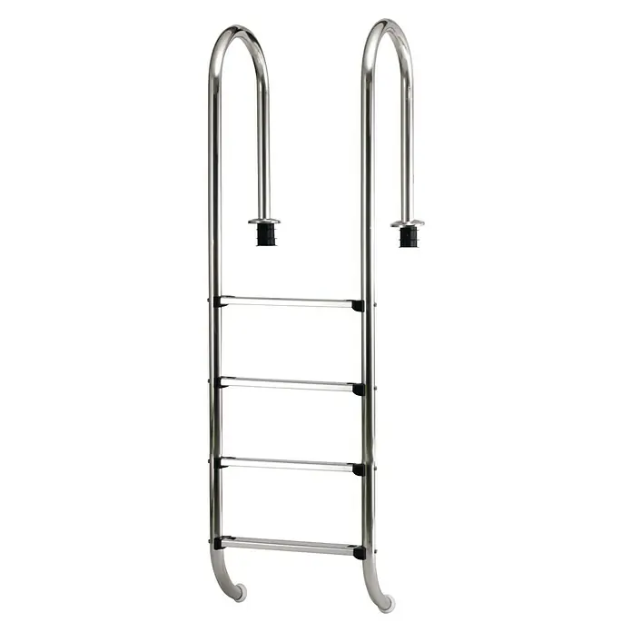 Steinbach Bausatz-Pool Classic - L x B x H: 800 x 400 x 145 cm, 41.500 l - Edelstahl Schwimmbadleiter mit vier Stufen und Handläufen für einfachen Ein- und Ausstieg ins Schwimmbad.