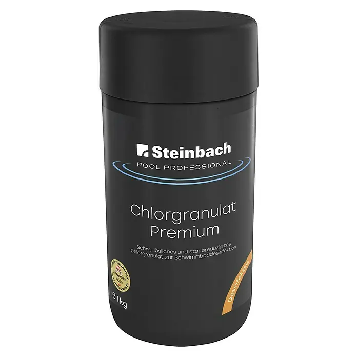 Steinbach Pool Professional Chlorgranulat - 1 kg - Steinbach Pool Professional Chlorgranulat Premium: Schnelllösliches Chlorgranulat zur Schwimmbad-Desinfektion, ideal für sauberes Poolwasser.
