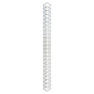Gabiona Gabionensäule (17 x 17 x 230 cm, Metall, Maschenbreite: 50 mm, Maschenhöhe: 100 mm)