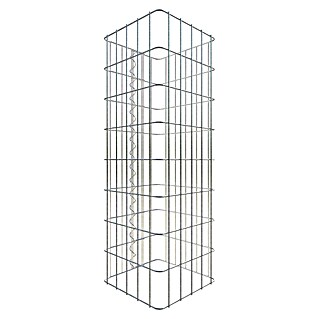 Gabiona Gabionensäule (27 x 27 x 80 cm, Metall, Maschenbreite: 50 mm, Maschenhöhe: 100 mm)