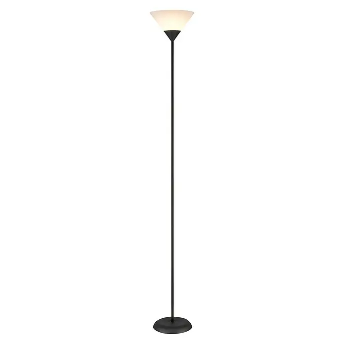 Tween Light Stehleuchte Arizona - Höhe: 178 cm, Schwarz, Max. Systemleistung: 60 W - Elegante Stehlampe mit weißem Lampenschirm und schlankem, schwarzem Ständer. Ideal für moderne Wohnräume und Büros.