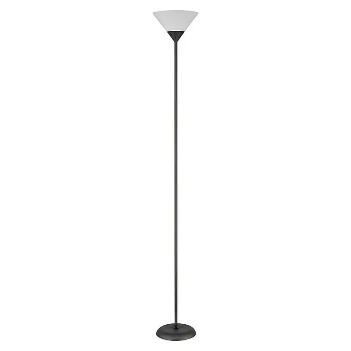 Tween Light Stehleuchte Arizona - Höhe: 178 cm, Schwarz, Max. Systemleistung: 60 W - Elegante Stehlampe mit weißem Schirm und schlankem, schwarzem Ständer. Ideal für stilvolle Beleuchtung im Wohnraum.