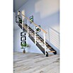 Starwood Wangentreppe Kos (Farbton Metall: DB 703, Breite: 89 cm, Eiche Rustik, Geschosshöhe: 220 cm - 280 cm, Gerade, Designgeländer unbehandelt, Stufen farblos geölt) | BAUHAUS