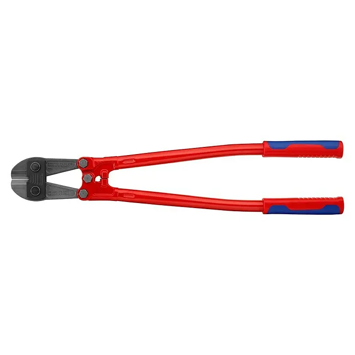 Knipex Bolzenschneider - Länge: 610 mm - Bolzenschneider mit roten Griffen und blauen Enden, ideal zum Schneiden von Bolzen und Metall.