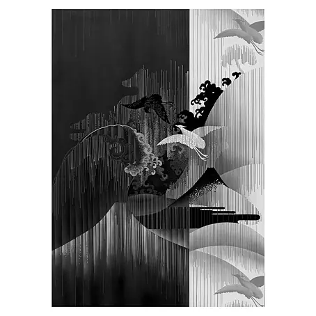 Komar Ink Fototapete Yin Yang