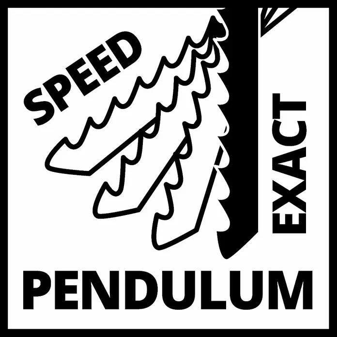 Einhell PXC 18V Sierra de calar a batería con acción pendular TC-JS 18 Li-Solo - 18 V, Sin batería, 0 /min - 2.700 /min - PÉNDULO: Representación visual de velocidad y precisión. Una imagen atractiva que combina dinamismo y exactitud.