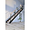 Starwood Wangentreppe Kos (Farbton Metall: RAL 9005, Breite: 106 cm, Buche, Geschosshöhe: 240 cm - 300 cm, Gerade, Metallgeländer pulverbeschichtet, Stufen unbehandelt) | BAUHAUS