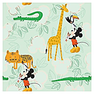 Komar Disney Edition 4 Vliestapete Mickey Mouse Doodle Zoo (Mehrfarbig, Grafisch, 10,05 x 0,53 m)
