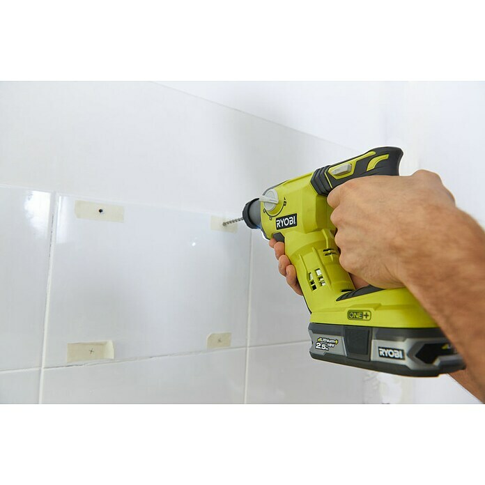 Ryobi ONE+ Akku-Kombihammer R18SDS-018 V, Ohne Akku, Einzelschlagstärke: 1,3 J, Leerlaufdrehzahl: 0 U/min - 1.300 U/min Use Shot