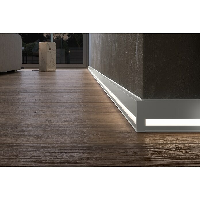 Deckprofil Cubica LS80 Light DownAluminium, 2,5 m x 19 mm x 80 mm Mood Shot