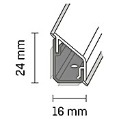 CUCINE Wandabschlussprofil Design (509 Nero - Cliff, 300 x 1,6 x 2,4 cm)